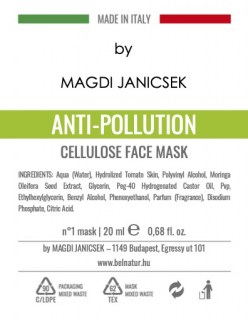 Anti- Pollution Cellulose Face Mask by Janicsek Magdi